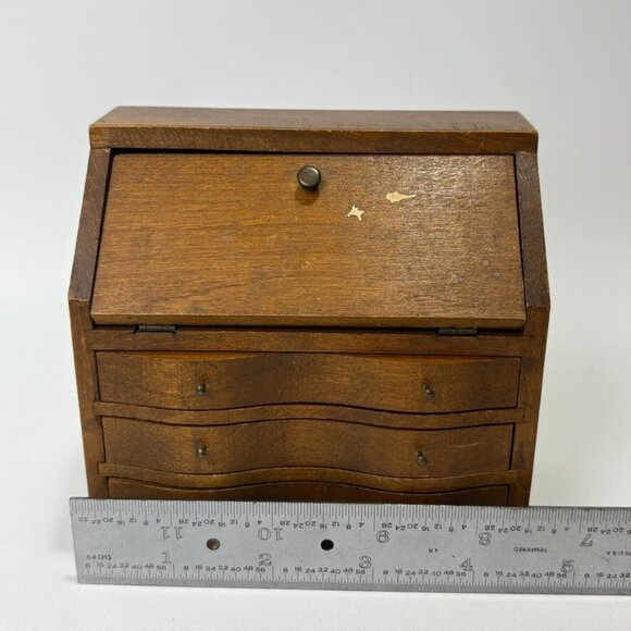 Vintage Miniature Secretary Desk Dollhouse Furniture Drawers Made in Japan - Picture 9 of 11